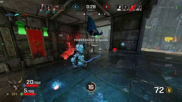 Dodge & push (neetch is a flaming comet) (TigerBLUE Quake Champions CTF) смотреть онлайн