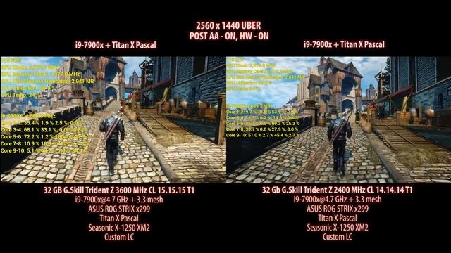 i9-7900x | DDR4 | 3600 MHz vs 2400MHz | Does higher ram frequency affects fps in game? смотреть онлайн
