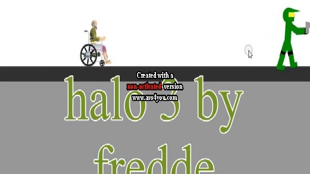 happy wheels halo 3 by fredde .swf смотреть онлайн