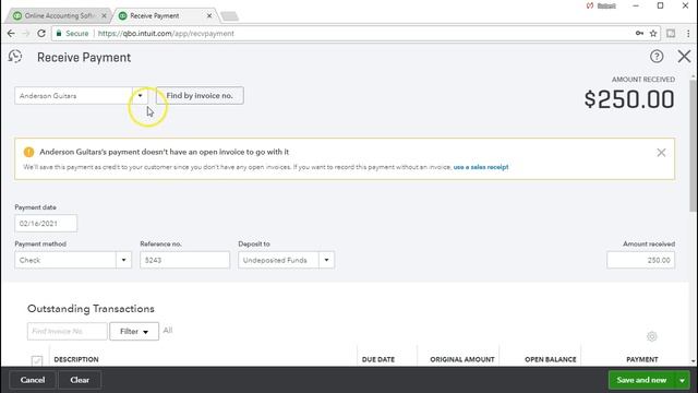 QuickBooks Online 8.30 Advanced Payment From Customer смотреть онлайн