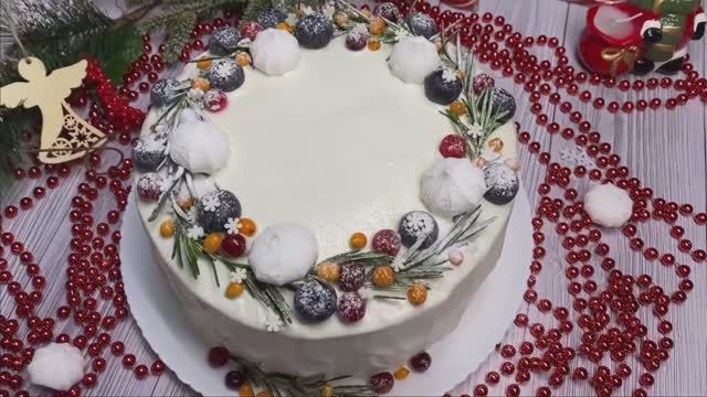 ТОРТ « МОЯ ЗИМНЯЯ СКАЗКА» - ВАНИЛЬНЫЙ БИСКВИТ смотреть онлайн