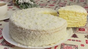НОВОГОДНИЙ Торт СНЕЖИНКА ❄ Очень вкусный домашний зимний торт!!!
