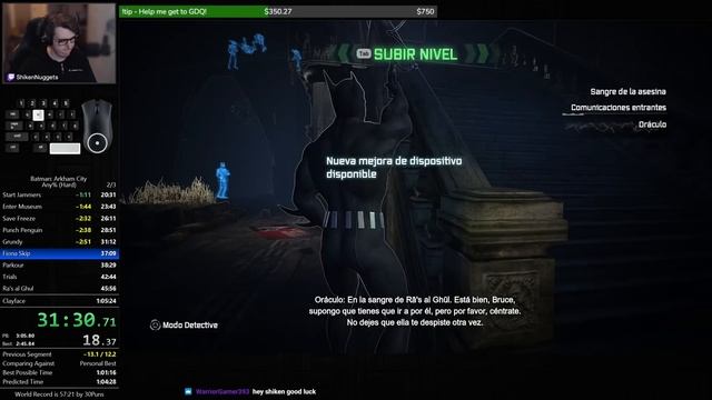 Batman: Arkham City Speedrun (Any%, Hard) in 1:02:10 [obsolete] смотреть онлайн