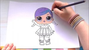 Лол Глиттерная Серия SUPER BB Как Рисовать Лол Мультик Раскраска для Девочек Рисуем Раскраски