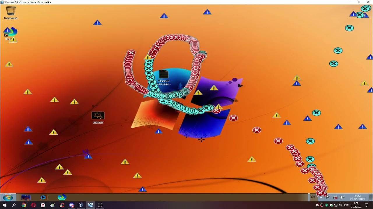 ВИРУС MEMZ, работающий в WINDOWS 7 (VIRTUALBOX) смотреть онлайн
