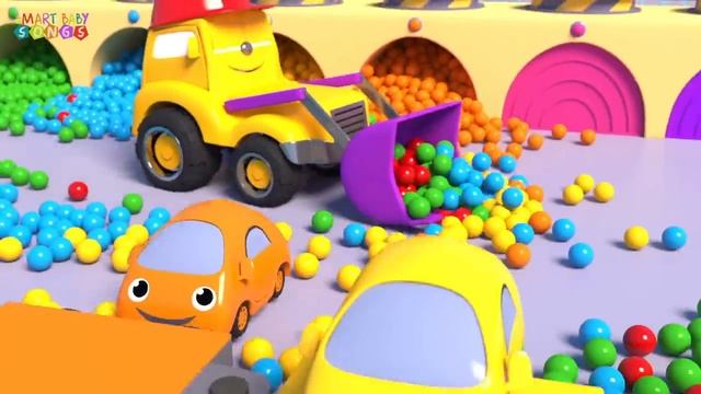 THE COLOгRS SONG - LEARN COLOURS WITH FRIENDS ON WHEELS AND LITTLE CARS смотреть онлайн
