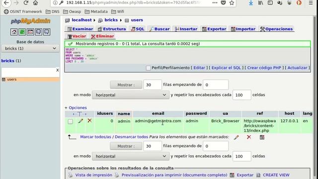 Owasp BWAP - 1.1 Bricks Introduccion, Login #1 смотреть онлайн