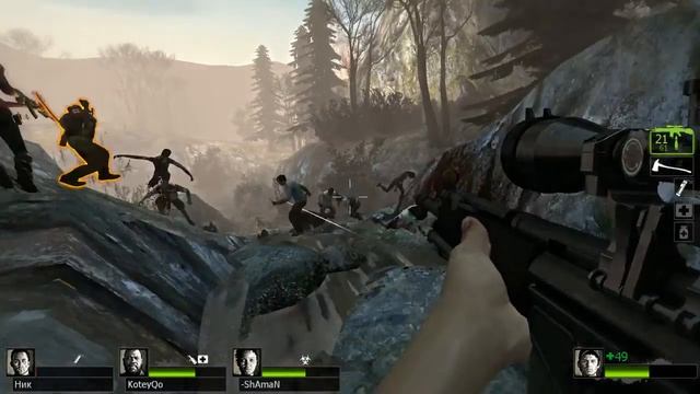 Похождения в Left 4 Dead 2.[Кинул свою команду]. смотреть онлайн