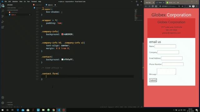 Responsive Contact Form using HTML5/CSS3 смотреть онлайн
