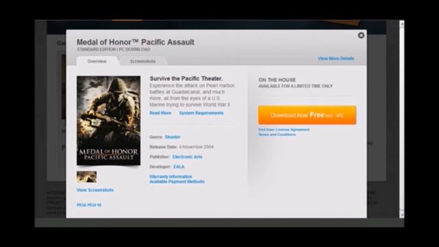Medal of Honor: Pacific Assault - Free On Origin ! смотреть онлайн