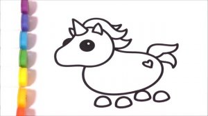 Roblox Adopt me Unicorn Раскраска Адопт ми Единорог Рисуем Раскраски