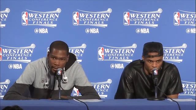 Durant and Westbrook Postgame Interviews after game 5 смотреть онлайн