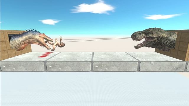 T-REX vs SPINOSAURUS Fierce Competition For Prey - Animal Revolt Battle Simulator смотреть онлайн