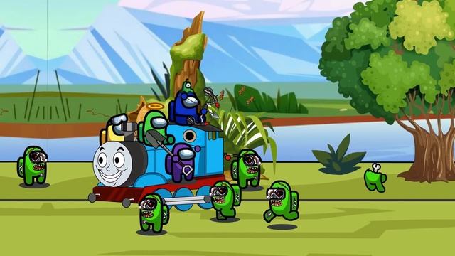 Top Among Us Collection - Among Us Animation - Choo Choo Train Video смотреть онлайн