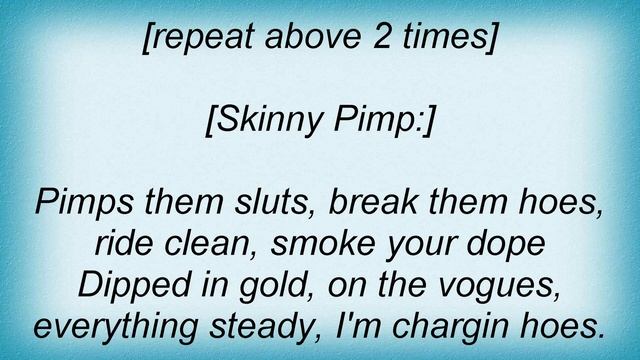 Three 6 Mafia - Pimpin And Robbin Lyrics смотреть онлайн