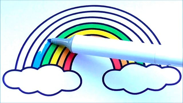 Радуга Рисуем Раскраски для малышей Рисуем Радугу смотреть онлайн