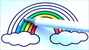 Радуга Рисуем Раскраски для малышей Рисуем Радугу