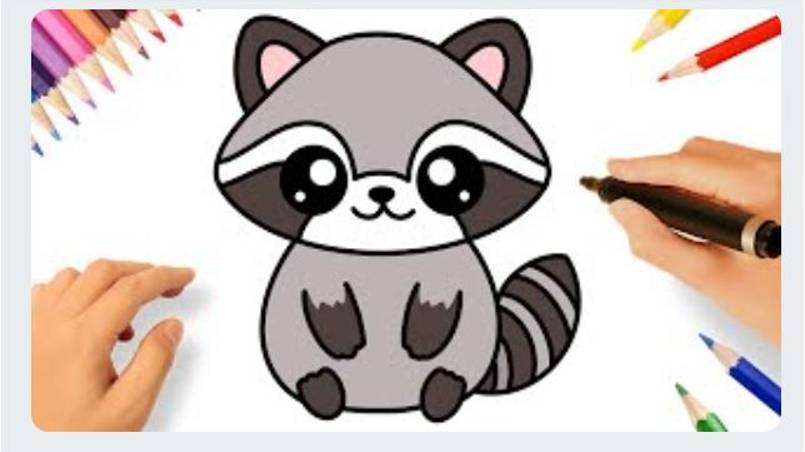 КАК ЛЕГКО НАРИСОВАТЬ МИЛОГО ЕНОТИКА 💗 смотреть онлайн