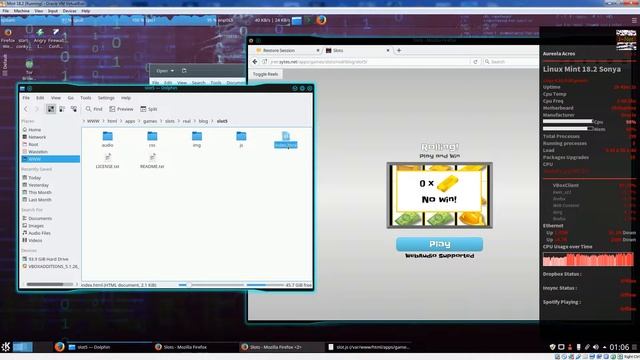 Linux Mint 18.2 Web Based Slot Machine Testing Part 4 смотреть онлайн