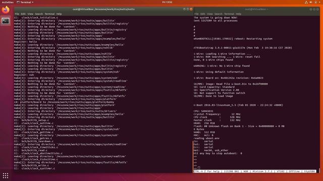 basic NuttX example runs on SAMA5D31, internal SRAM смотреть онлайн