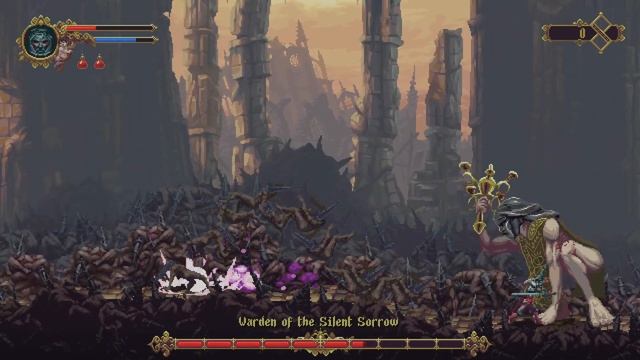 Blasphemous (PS5) - Warden of the Silent Sorrow Boss Fight 4K / 60fps смотреть онлайн