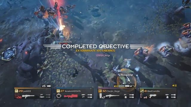 SpaceMarines vs Tyranids Helldivers смотреть онлайн