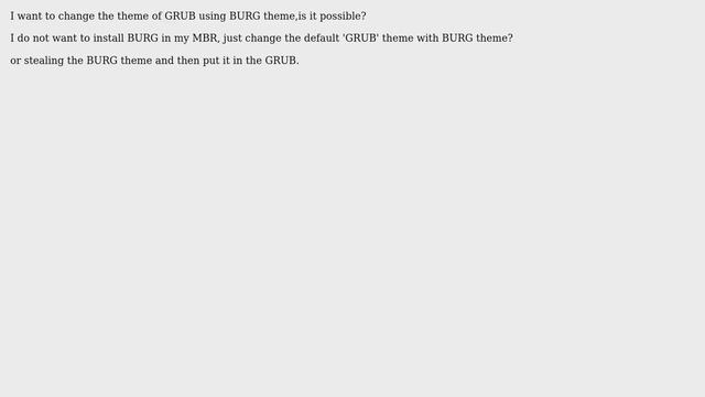 Install burg theme in grub смотреть онлайн