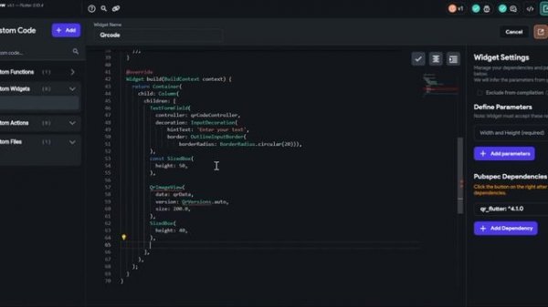 Create QR Code in FlutterFlow || Flutter || Custom Code in flutterflow || QR Code generator