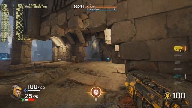 Quake Champions On AMD Ryzen 7 1700 & Radeon RX 570 Gameplay Framerate-test смотреть онлайн