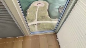 Шторы плиссе на лоджию  две системы 1615 управление ручками, верхние изделия 1705 упарвление шнуром