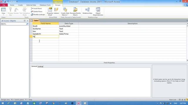 How to create Table Student in MS Access 2007 for basic смотреть онлайн
