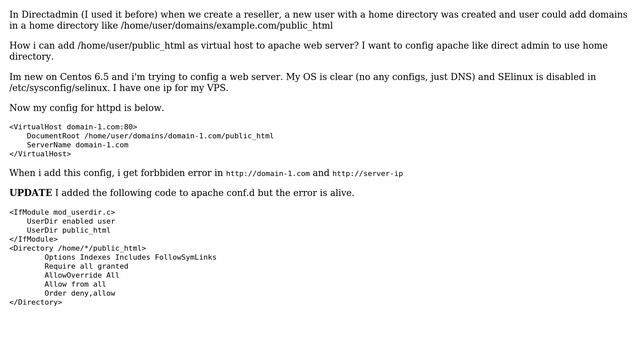 DevOps & SysAdmins: How to add /home/user/public_html as virtual host in apache - centos? смотреть онлайн