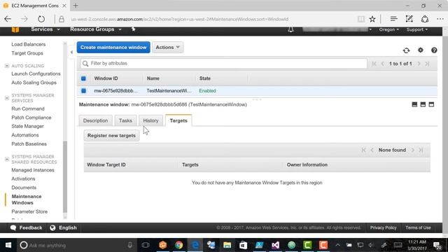 Systems Manager Maintenance Window - How to Create a Maintenance Window (2) смотреть онлайн