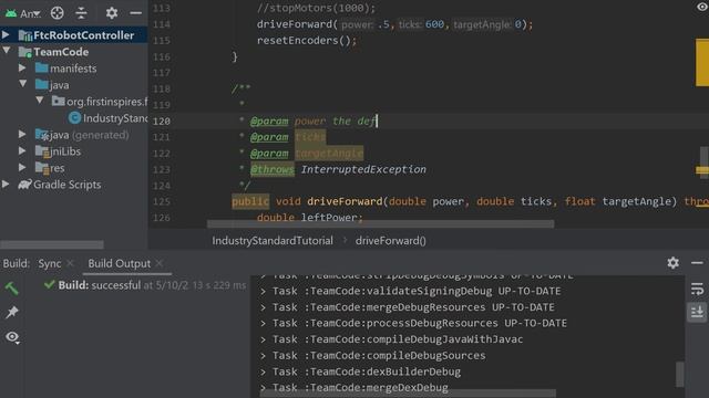FIRST Tech Challenge Gulf Coast Robotics League-Fierce Fish 17014 Tutorial 15: Javadoc Comments смотреть онлайн