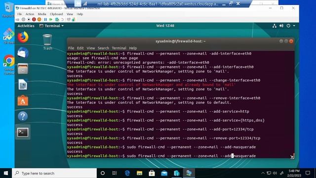 Linux firewalld configuration Tutorial 2 смотреть онлайн