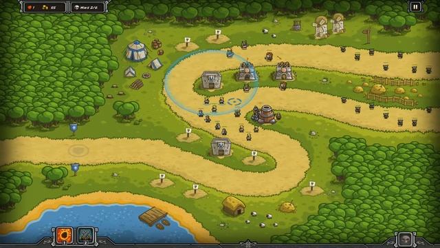 [Длясебятинка] Kingdom Rush. Перепроходим первую и вторую битвы. смотреть онлайн