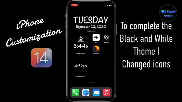 Custom Widgets and App icons iOS 14 | Black Edition смотреть онлайн