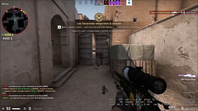 LupAa* The Unscope Master LEGEND cs go FRANCE @kekraland смотреть онлайн