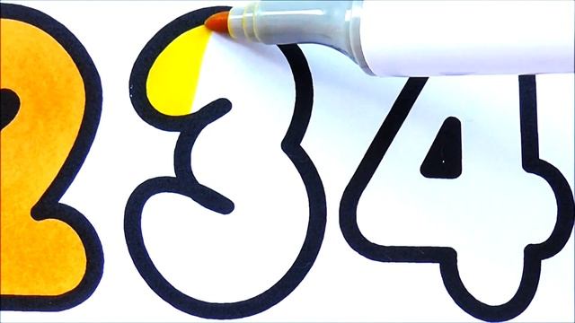 Рисуем Раскраски для малышей ЦЫФРЫ Видео для детей смотреть онлайн