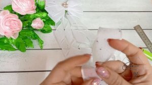 МК. Модный белый бант в школу.