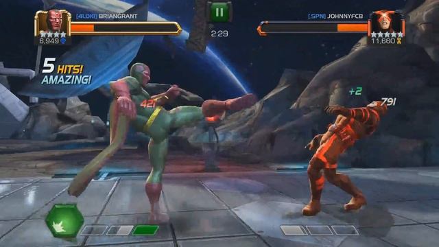 Alliance War vs .SPN with Quake, Black Widow, Vision | Marvel Contest of Champions смотреть онлайн