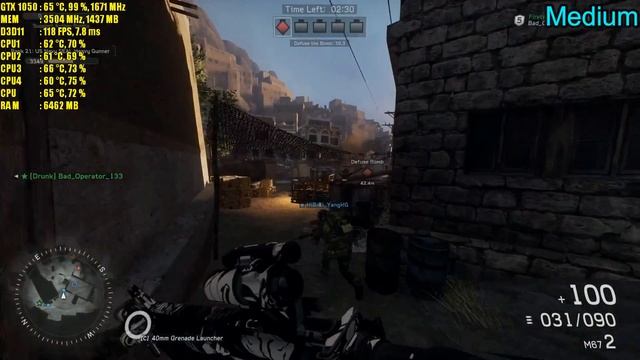 Medal of Honor Warfighter : GTX 1050 2GB | Ultra - High - Medium - low смотреть онлайн