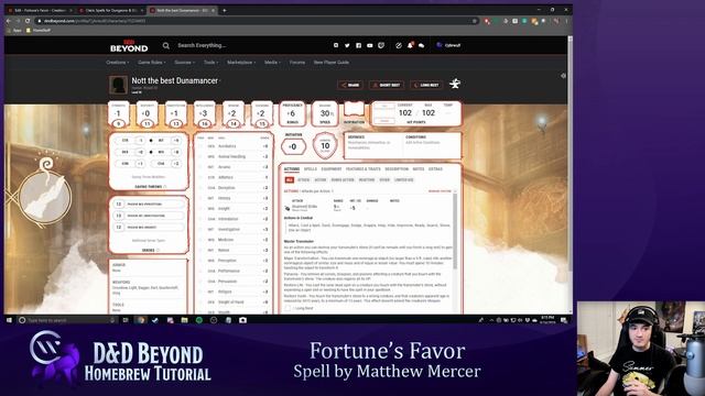 D&D Beyond Tutorial - Adding Dunamancy Spells via Homebrew (Outdated) смотреть онлайн