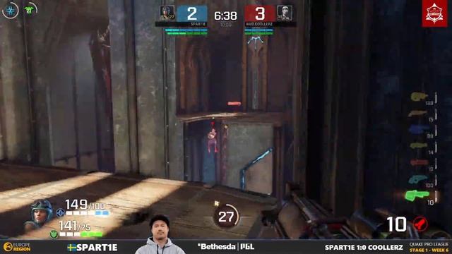 Spart1e vs COOLLERZ - Quake Pro League - Stage 1 - Week 6 смотреть онлайн