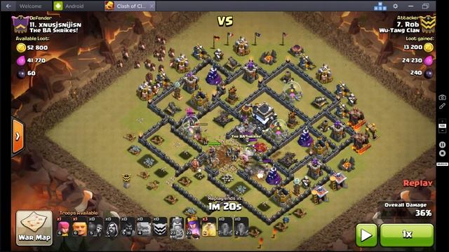 Clash of Clans 3 star attack Stoned Goho Quake Dragon Flower Variant 4 quakes смотреть онлайн