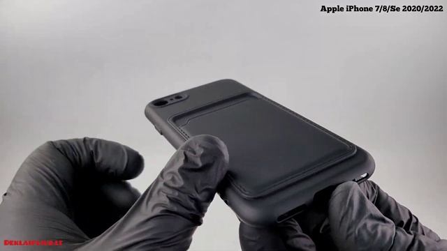Apple iPhone 7/8/Se 2020/2022 Švelnus silikoninis dėklas su kišenėle - juodas смотреть онлайн