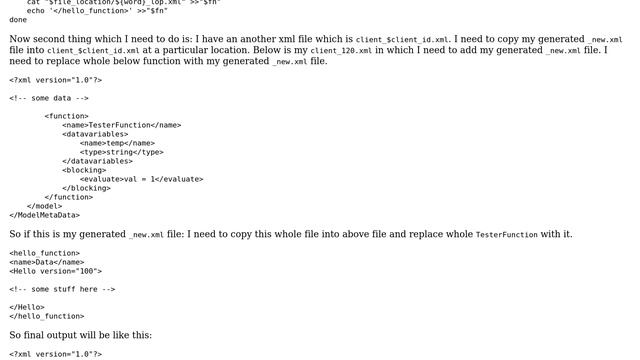 Unix & Linux: Merge content of one file into another file by replace a function смотреть онлайн