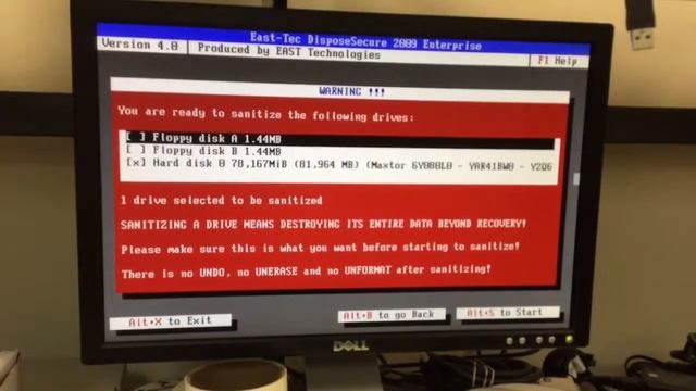 Wiping a computer hard drive using Dispose Secure Enterprise Edition by East-Tec смотреть онлайн