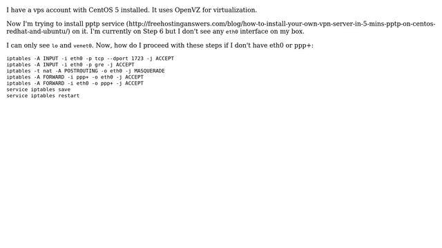DevOps & SysAdmins: How do I add eth0 on centos 5 that is using openvz? смотреть онлайн