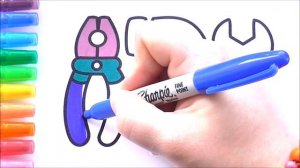 Набор Иструментов Раскраска Рисуем Раскраски для Детей // Set Tools Coloring Book Draw Coloring